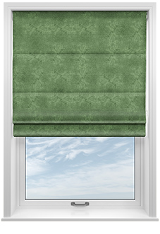 Florence Faux Suede, Hunter Green - Motorised Roman Blind
